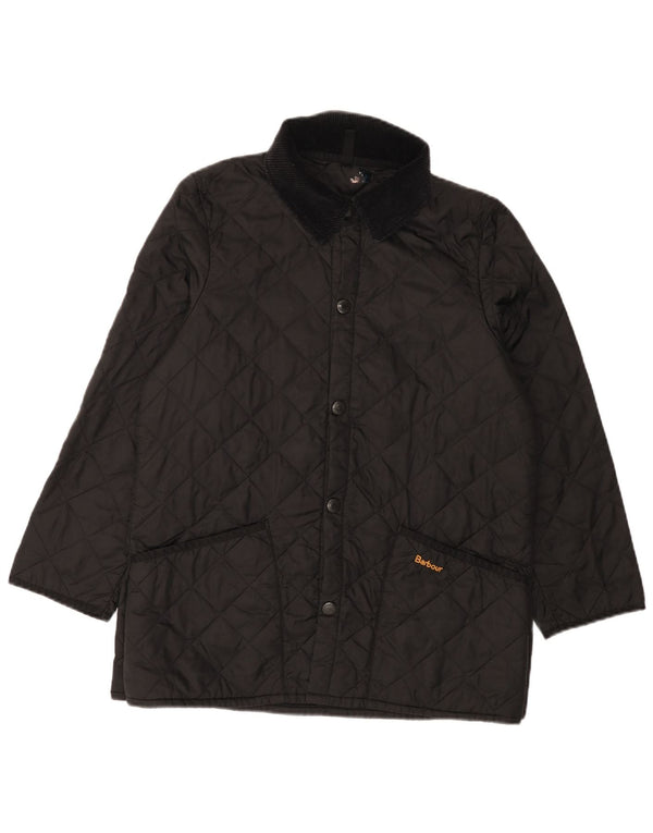 Barbour Boys Quilted Jacket 13-14 Years XL Black Polyamide