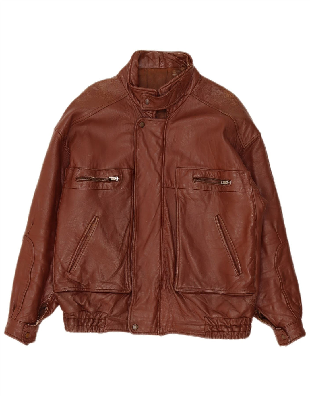 Vintage Mens Leather Jacket UK 40 Large Burgundy