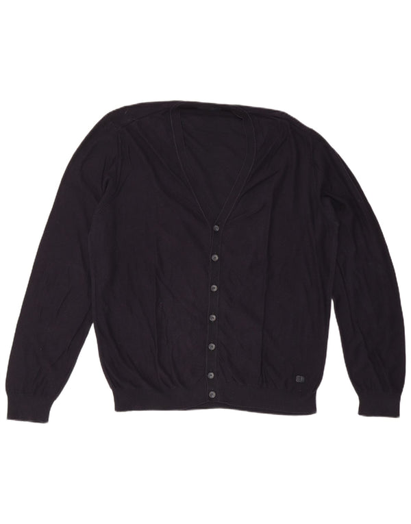 Trussardi Mens Cardigan Sweater 2XL Navy Blue