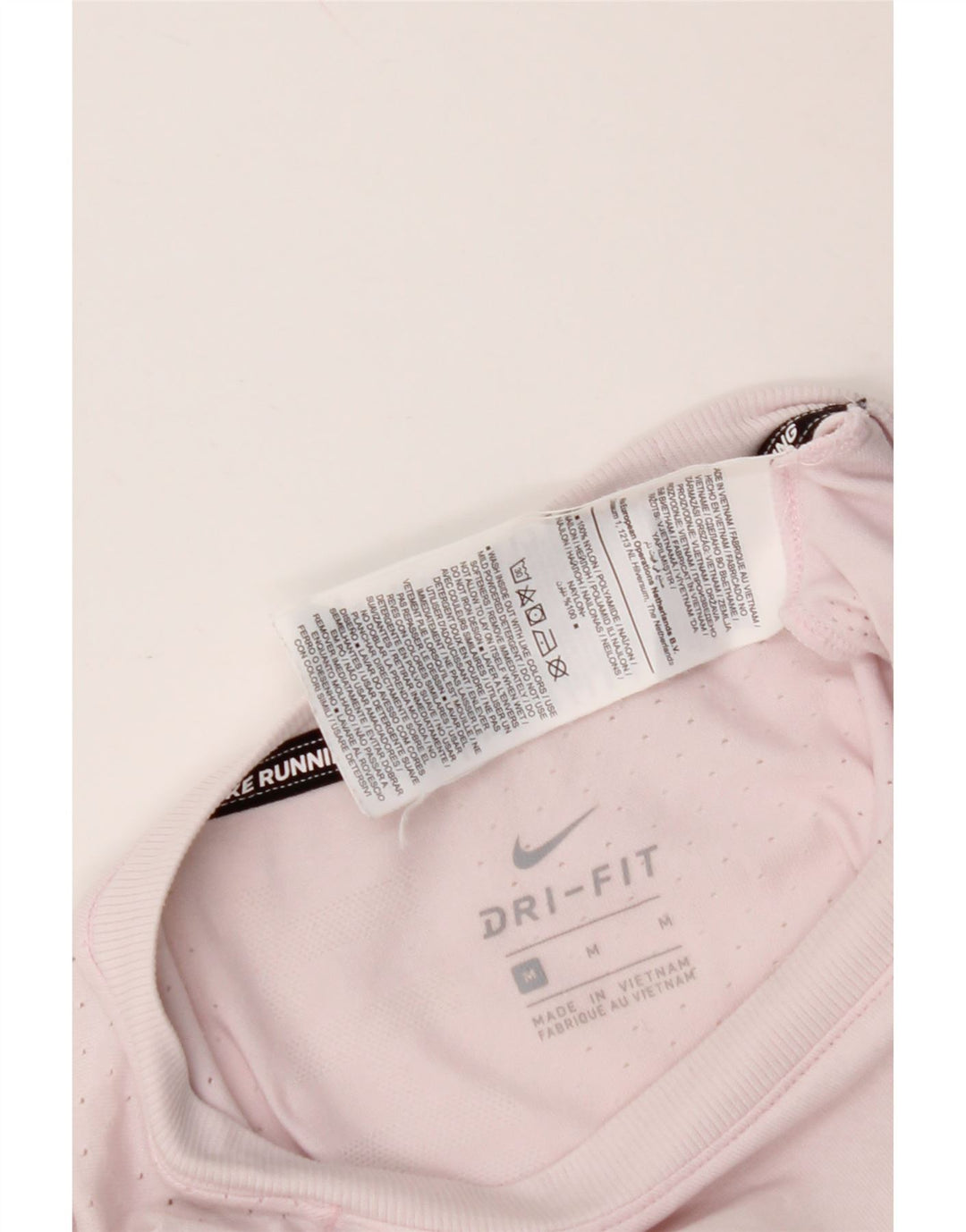 NIKE Womens Dri Fit T-Shirt Top UK 12 Medium Pink Nylon