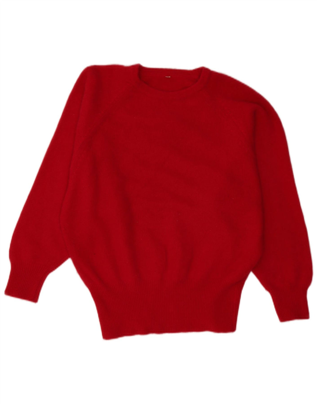 Vintage Womens Crew Neck Jumper Sweater EU 38 Medium Red Angora
