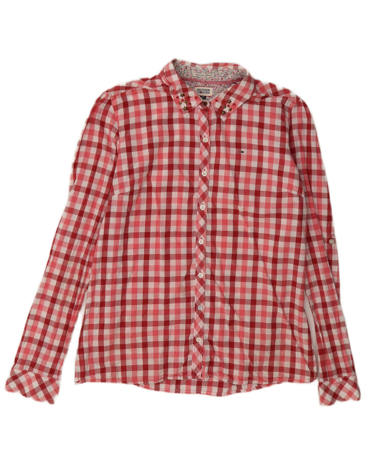 Hilfiger Denim Womens Shirt Medium Red Check