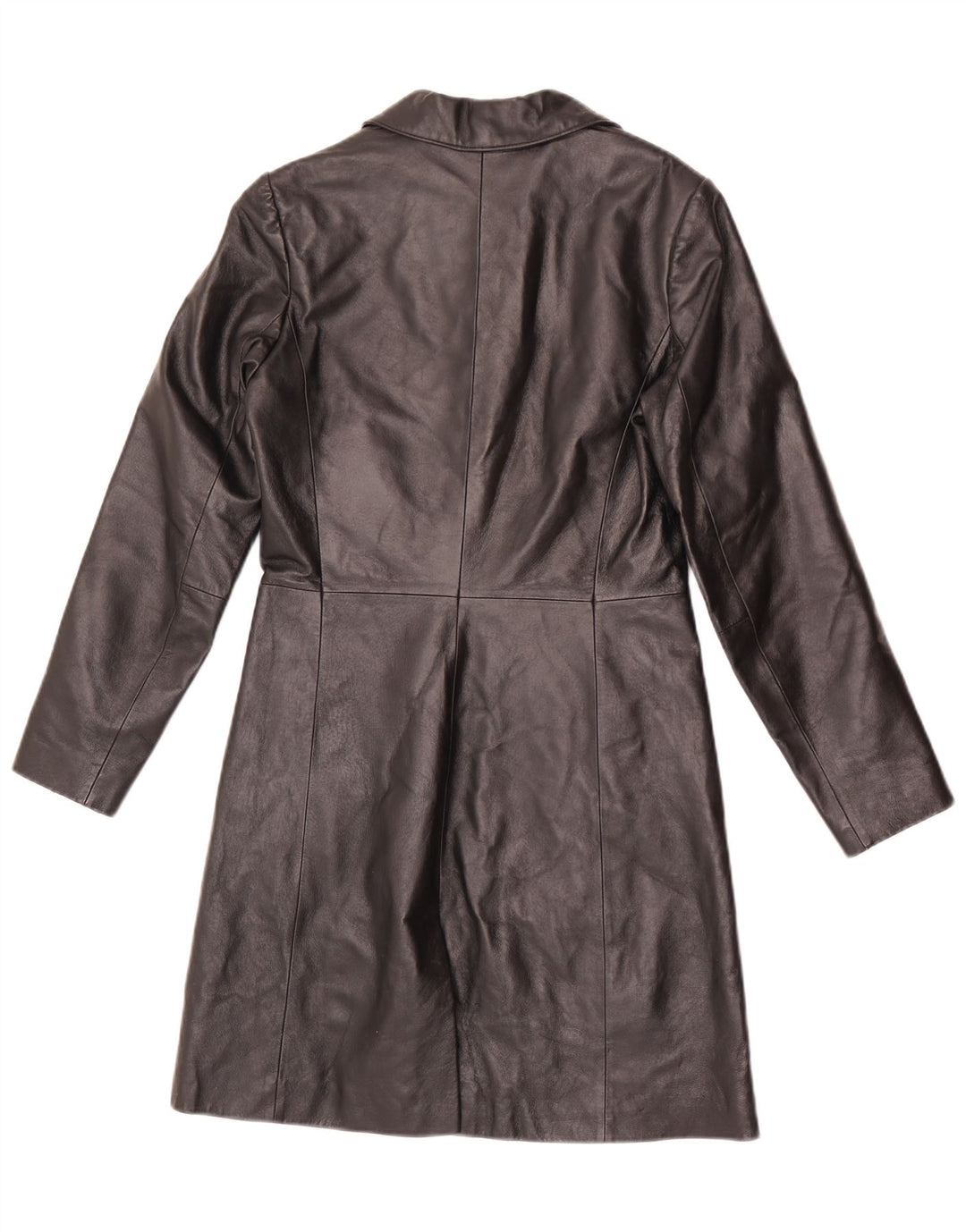 Conbipel Womens Leather Coat IT 40 Small Black