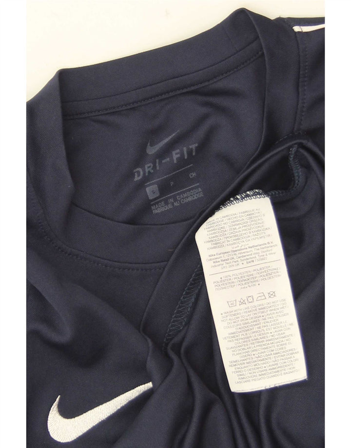 Nike Mens Dri Fit T-Shirt Top Small Navy Blue Polyester