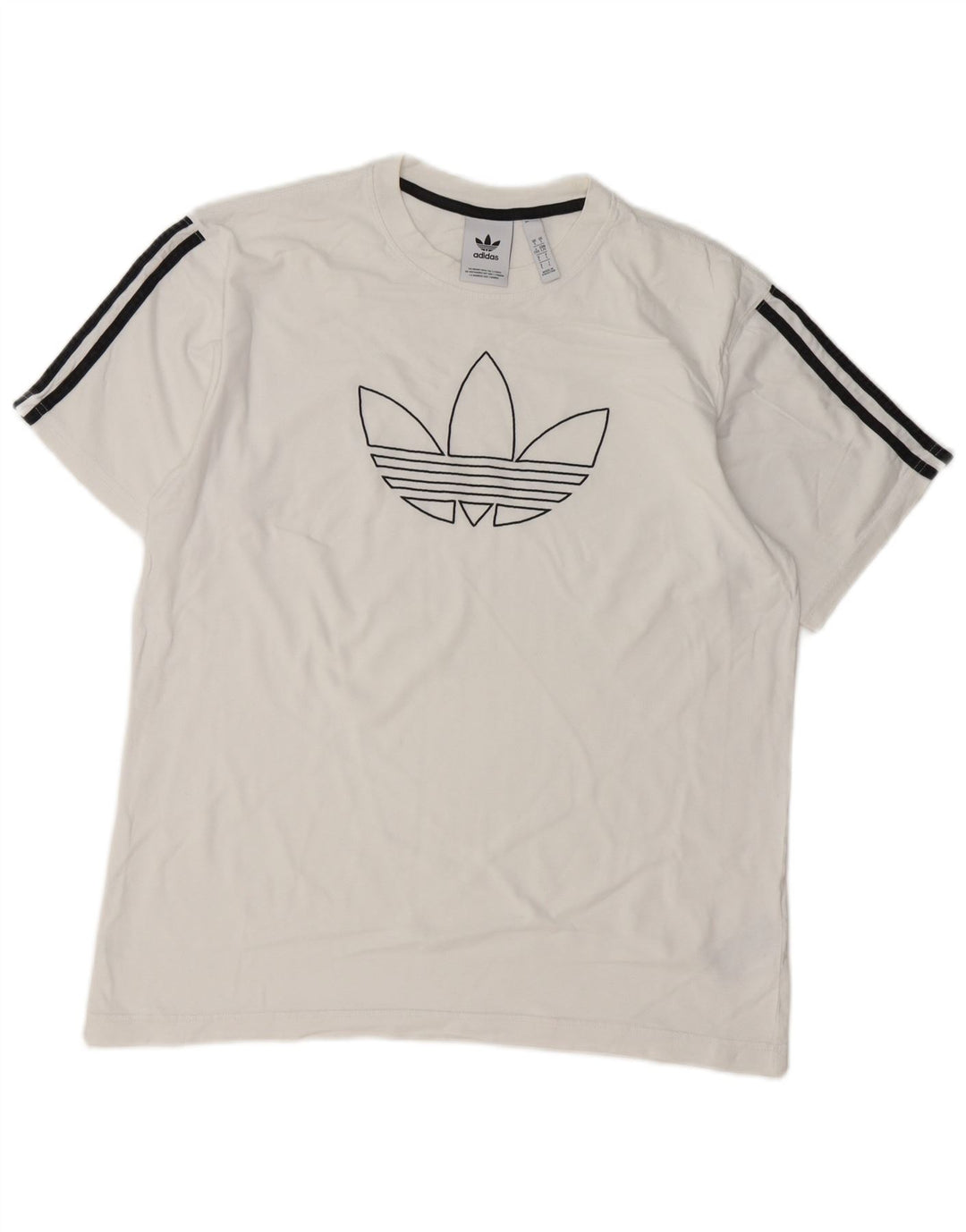 Adidas Mens Graphic T-Shirt Top Large White Cotton
