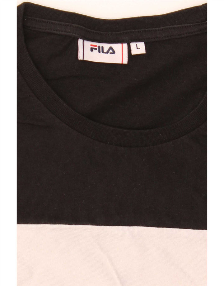 Fila Mens Graphic T-Shirt Top Large Multicoloured Colourblock