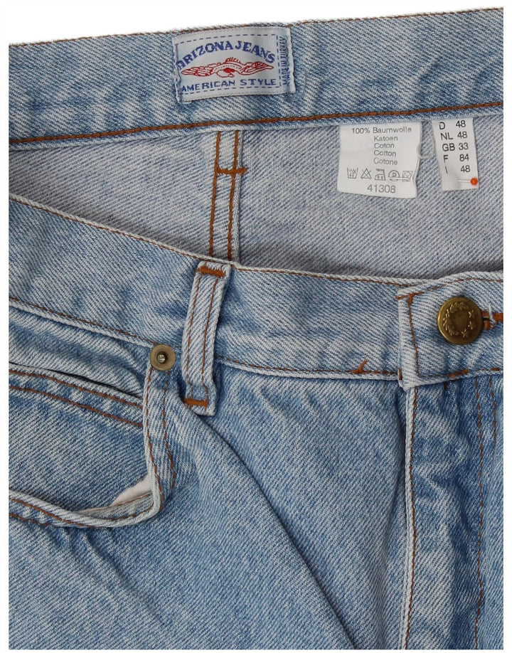 ARIZONA Womens High Waist Denim Shorts W33 Large Blue Cotton