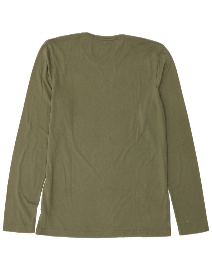 ADIDAS Mens Olympic Games Top Long Sleeve UK 40/42 Medium Khaki Polyester