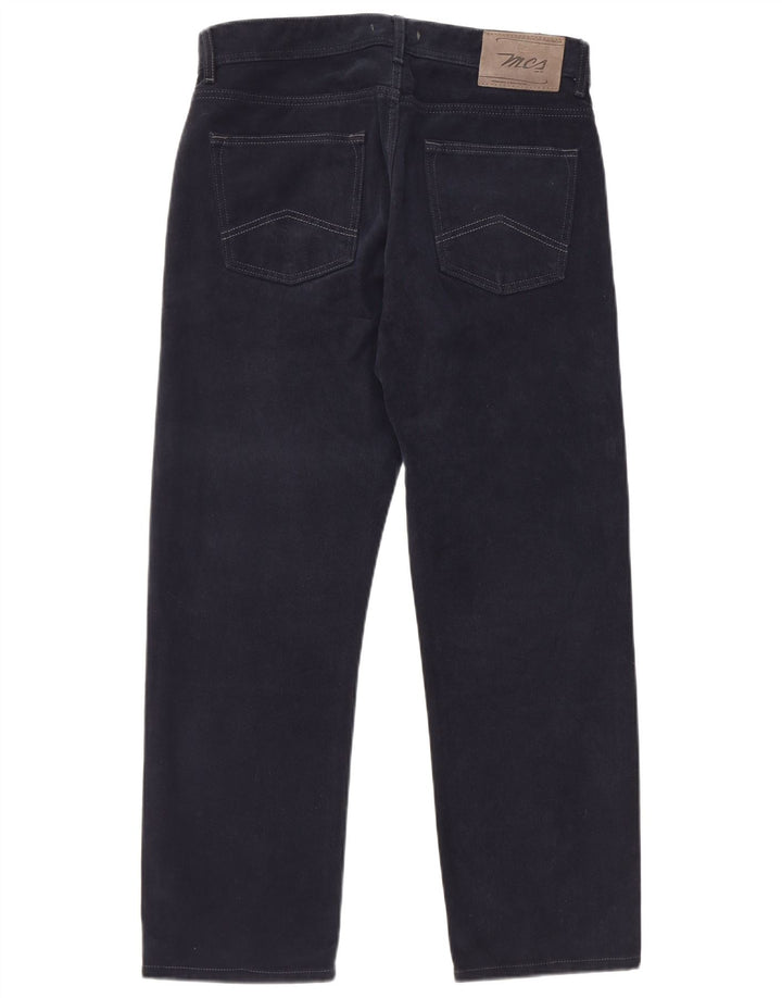 MARLBORO CLASSICS Mens Regular Fit Casual Trousers W32 L28 Navy Blue