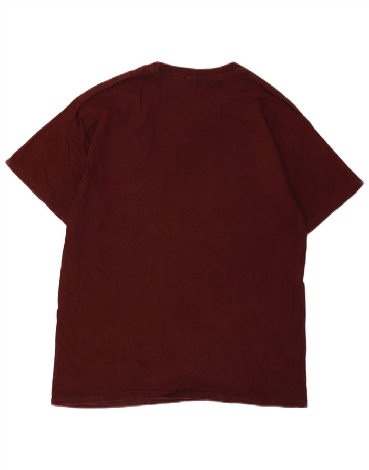 RUSSELL ATHLETIC Mens Graphic T-Shirt Top UK 38/40 Medium Burgundy