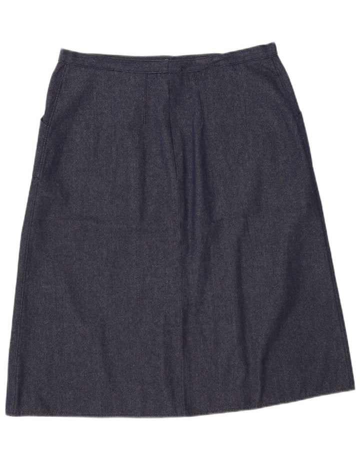 Vintage Womens A-Line Skirt W34 Large Blue