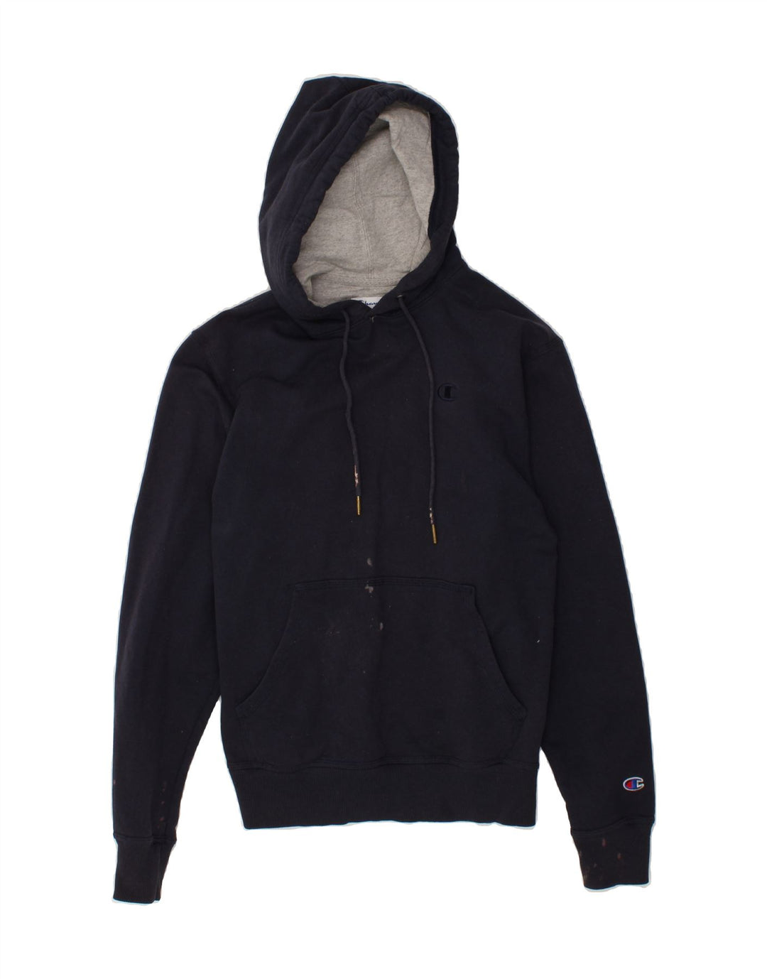 CHAMPION Mens Hoodie Jumper Small Navy Blue Vintage Champion and Second-Hand Champion from Messina Hembry 