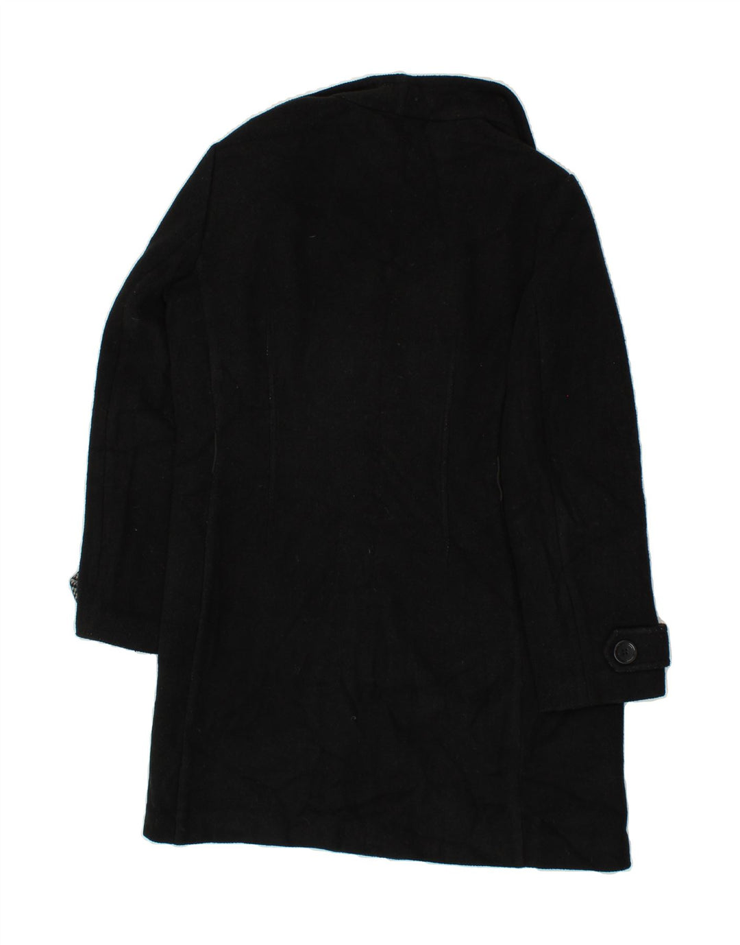 JAEGER Womens Overcoat UK 16 Large  Black Acrylic Vintage Jaeger and Second-Hand Jaeger from Messina Hembry 