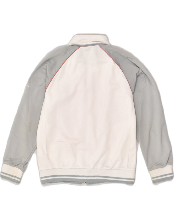 CHAMPION Boys Tracksuit Top Jacket 7-8 Years White Colourblock Polyester | Vintage Champion | Thrift | Second-Hand Champion | Used Clothing | Messina Hembry 