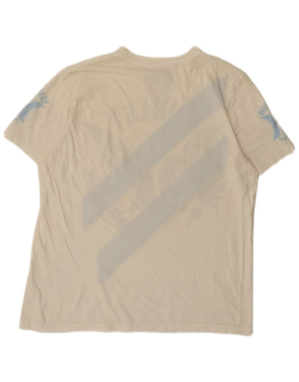 Hurley Mens Premium Fit Graphic T-Shirt Top Large White Cotton