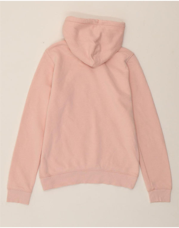 JACK WILLS Womens Graphic Oversized Hoodie Jumper UK 8 Small  Pink Cotton
