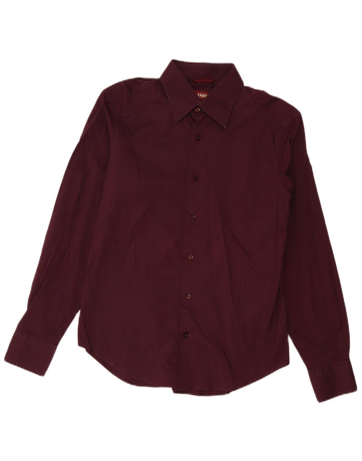 Carrera Mens Shirt Medium Burgundy Cotton