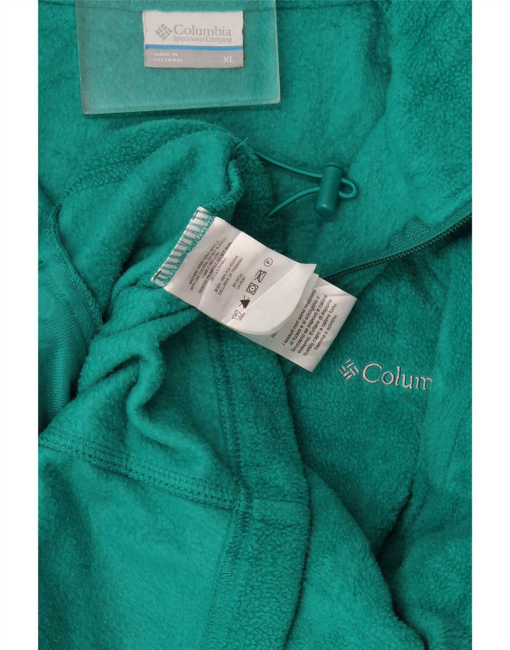 Columbia Womens Fleece Jacket UK 18 XL Green Polyester