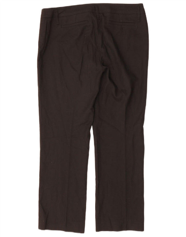 MARELLA Womens Straight Suit Trousers UK 14 Large W34 L28 Black Polyester