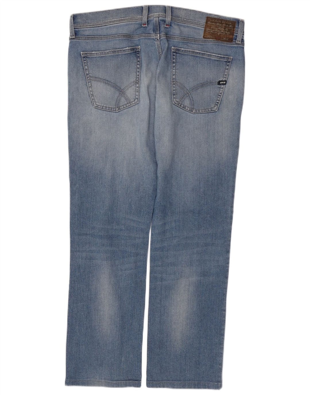 GAS Mens Norton Straight Jeans W34 L30 Blue Cotton