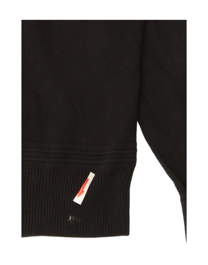 Zara Mens Cardigan Sweater Large Black Cotton