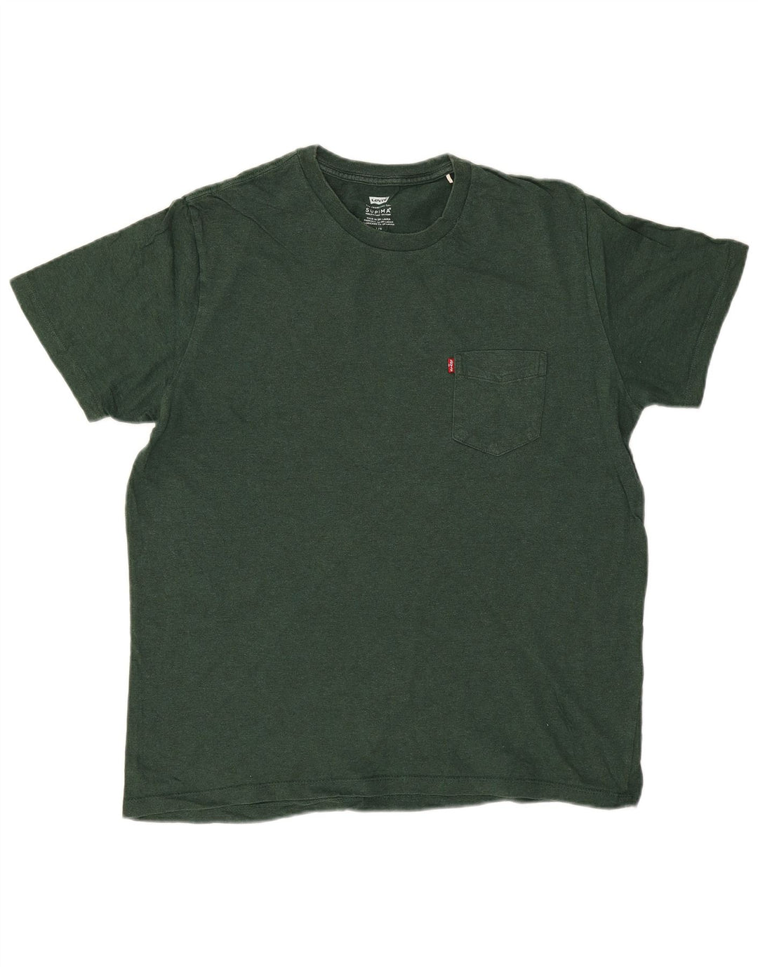 Levi's Mens T-Shirt Top Large Green