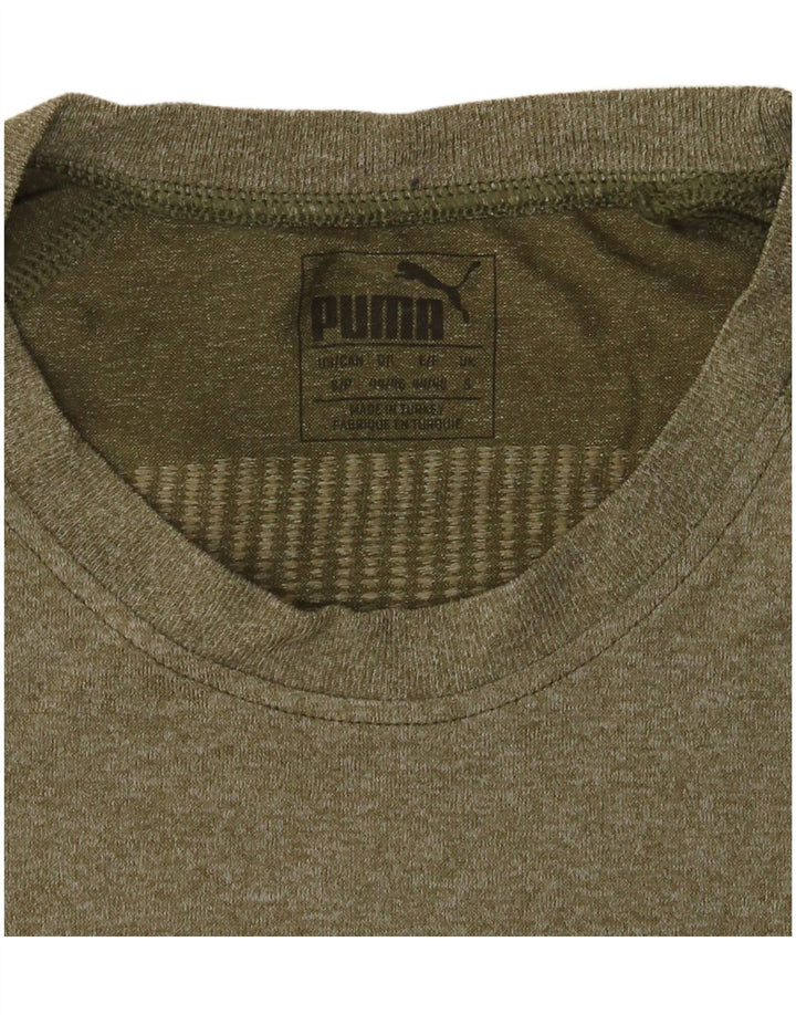Puma Mens T-Shirt Top Small Khaki