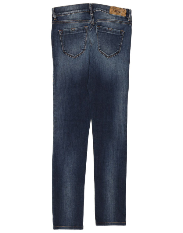 Diesel Womens Livier Low Waist Super Slim Jegging Jeans W27 L29 Blue Cotton