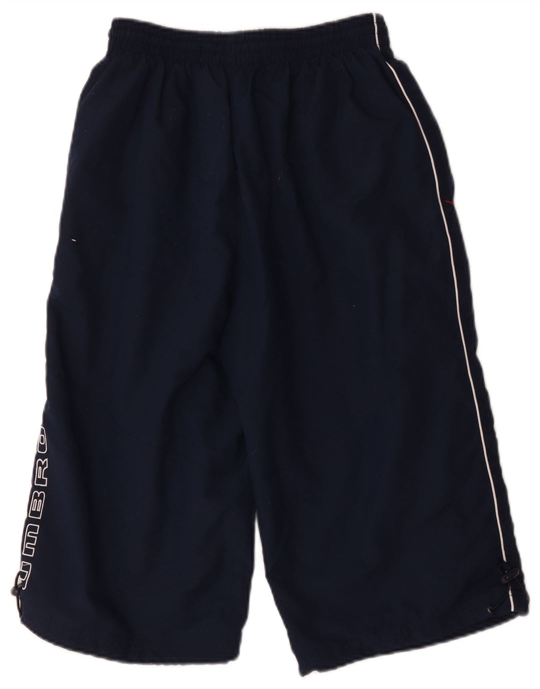 Umbro Mens Graphic Bermuda Sport Shorts Small Navy Blue Polyester