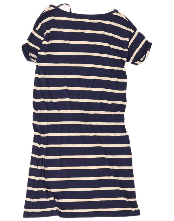 Tommy Hilfiger Womens A-Line Dress UK 18 XL Navy Blue Striped Cotton