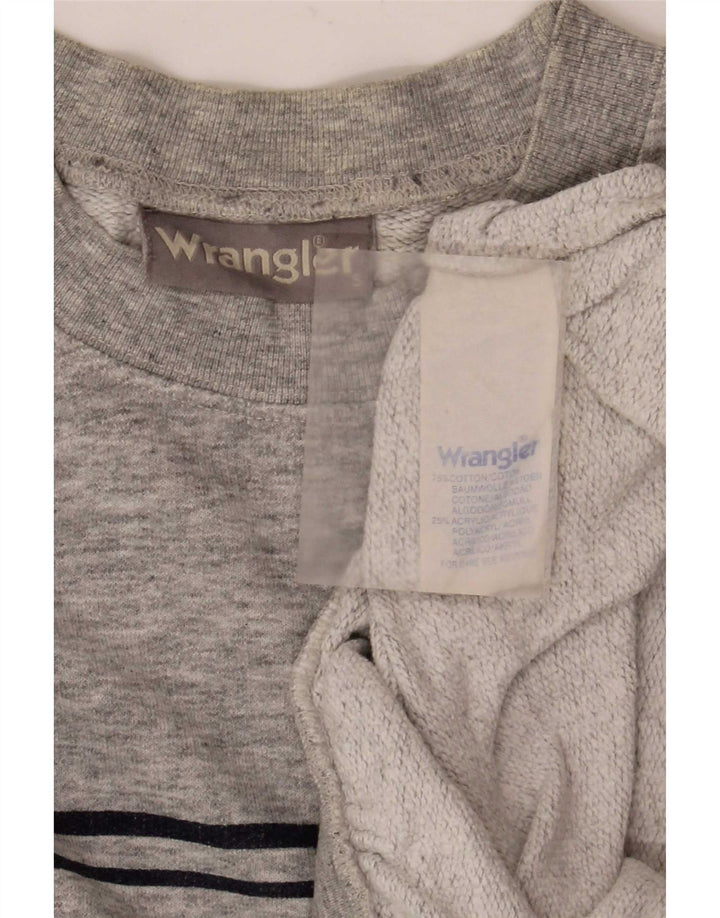 Wrangler Mens Sweatshirt Jumper Small Grey Flecked Cotton