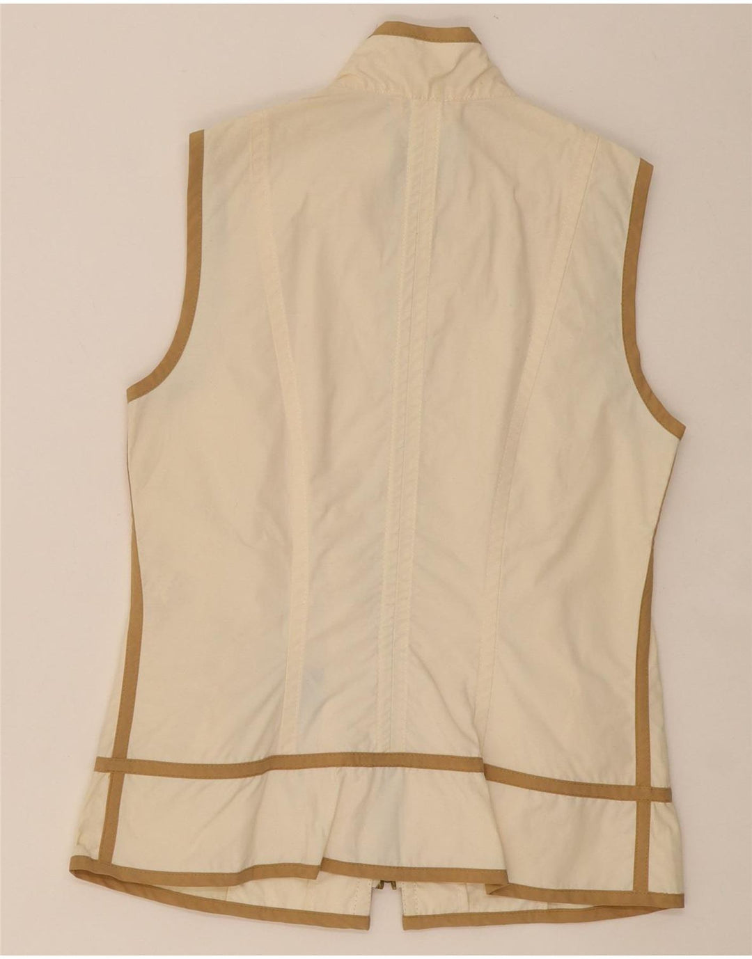 MARINA YACHTING Womens Gilet IT 42 Medium Beige Cotton Vintage Marina Yachting and Second-Hand Marina Yachting from Messina Hembry 