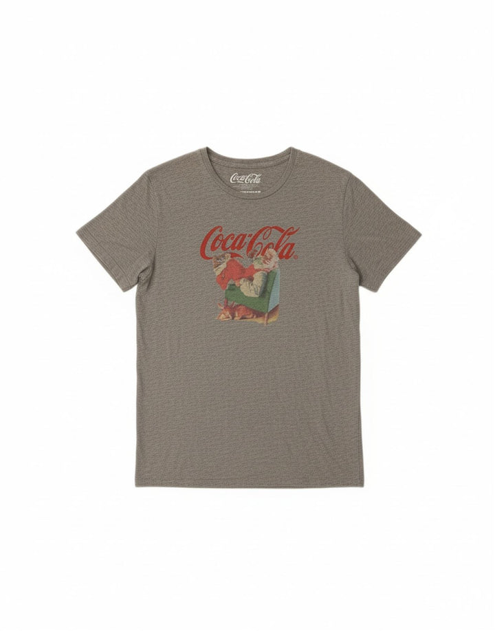 JACK & JONES Mens Coca-Cola Regular Fit Graphic T-Shirt Top Medium Grey Vintage Jack & Jones and Second-Hand Jack & Jones from Messina Hembry 