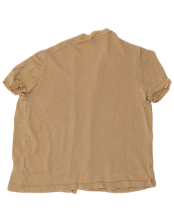 Max Mara Womens Short Sleeve Open Cardigan Sweater UK 14 Medium Beige