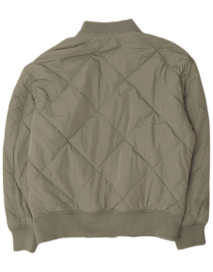 Zara Mens Padded Jacket UK 40 Large Green Polyester