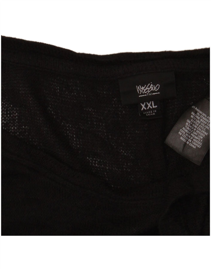 Massimo Dutti Womens See Through Asymmetric Tunic Top UK 20 2XL Black Rayon