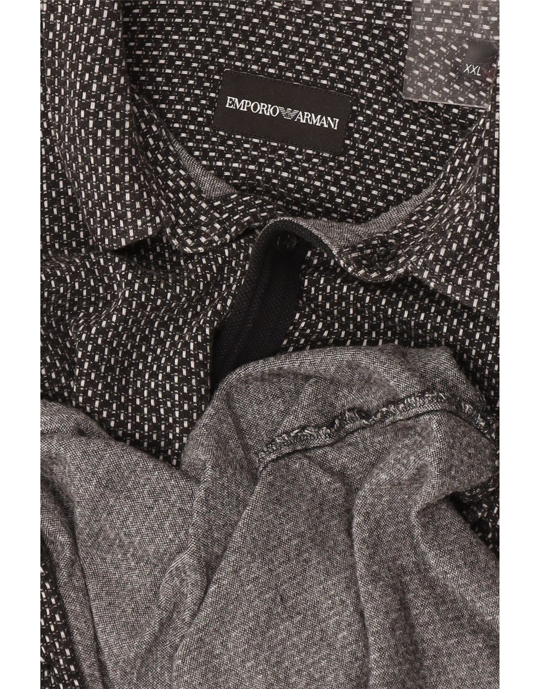 EMPORIO ARMANI Mens Shirt 2XL Black Spotted