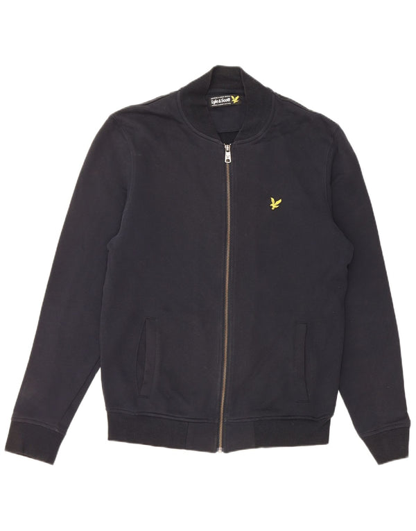 LYLE & SCOTT Mens Tracksuit Top Jacket Medium Navy Blue Cotton