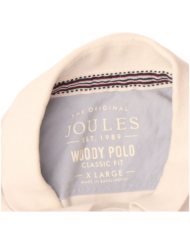 Joules Mens Classic Fit Polo Shirt XL White Cotton