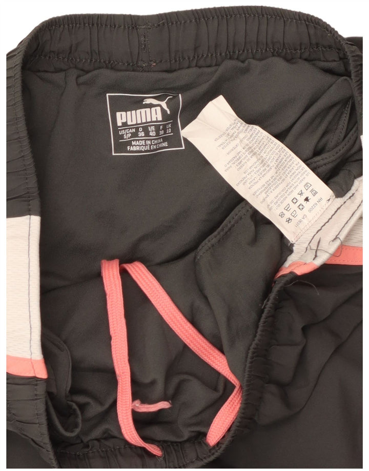 PUMA Womens Sport Shorts UK 10 Small Black Colourblock Polyester