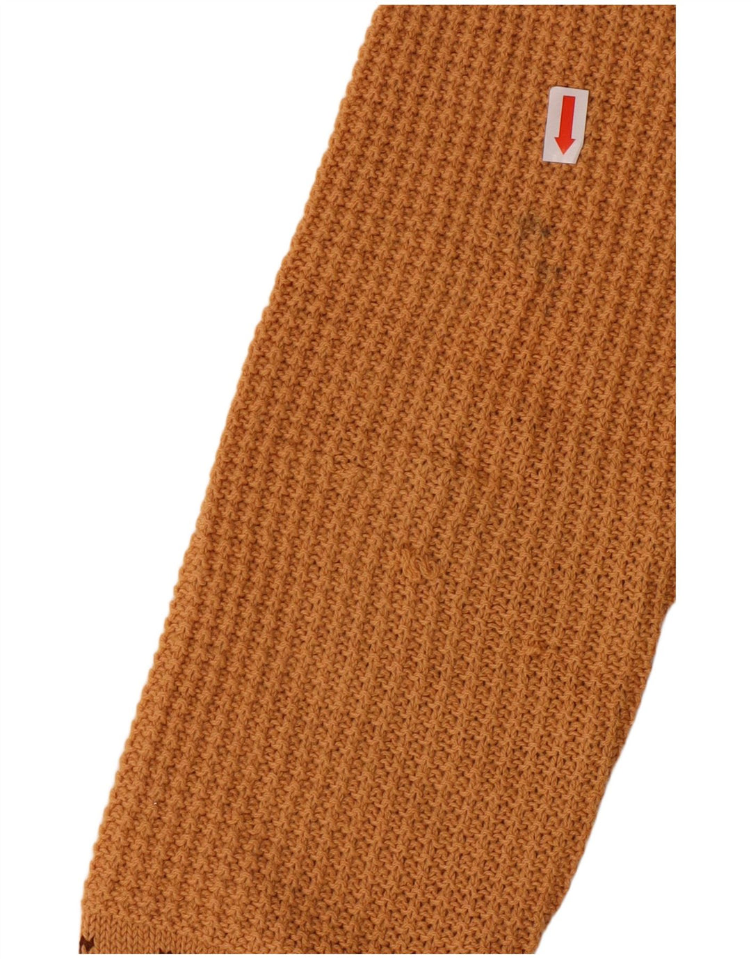 VINTAGE Womens V-Neck Jumper Sweater UK 10 Small Brown Geometric