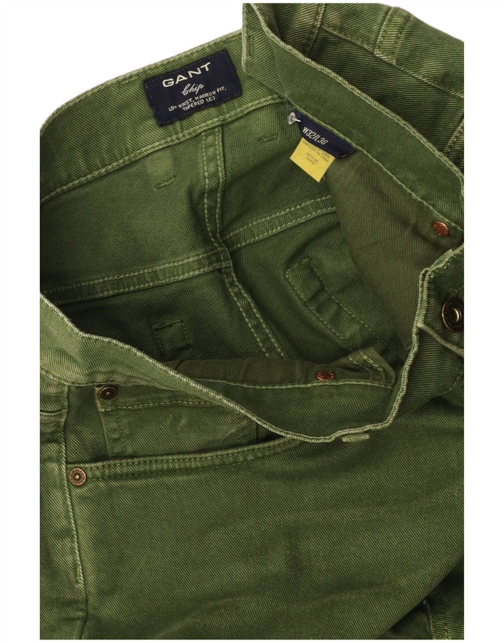GANT Mens Chip Low Waist Narrow Fit Tapered Jeans W32 L31 Green Cotton