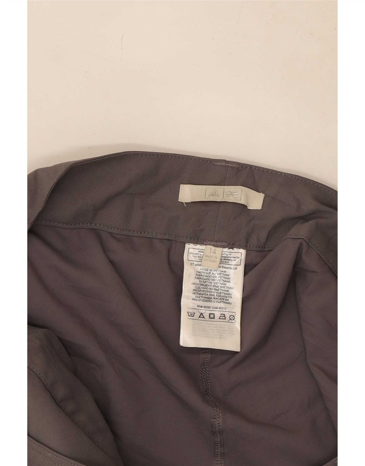 Adidas Womens Mini Skirt UK 14 Large W32 Grey Polyester