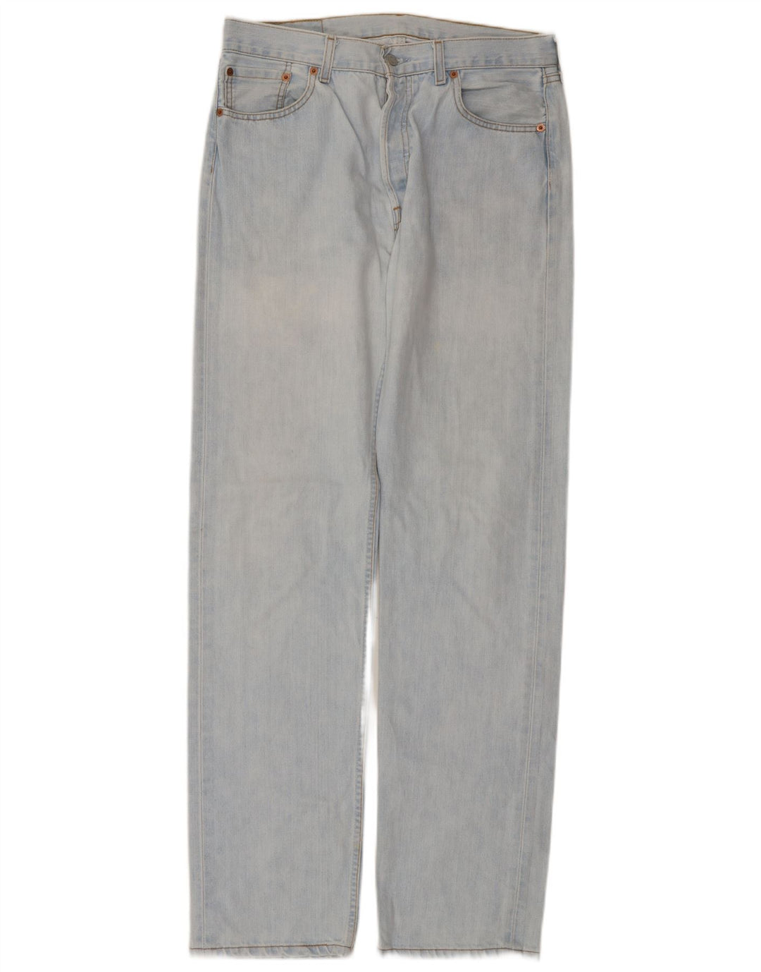 LEVI'S Mens 501 Straight Jeans W34 L36 Blue Cotton