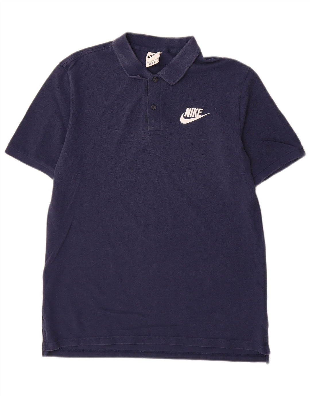 Nike Mens Polo Shirt Medium Navy Blue Cotton