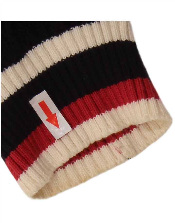 JAEGER Womens Oversized Cardigan Sweater UK 10 Small Navy Blue Colourblock