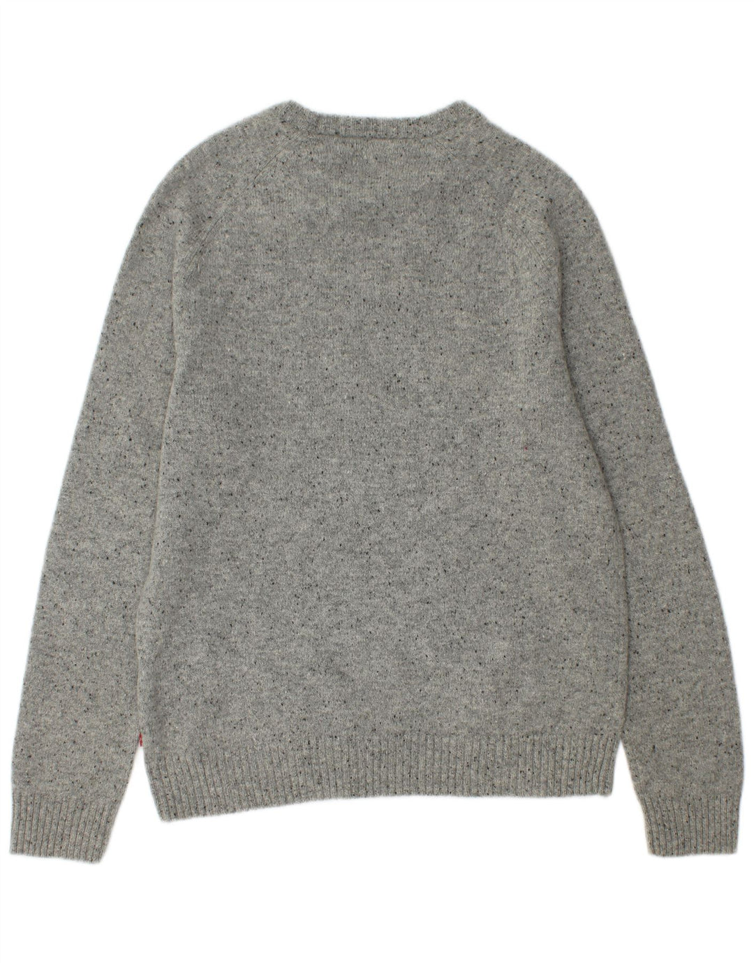 Levi's Mens Crew Neck Jumper Sweater Medium Grey Flecked Wool