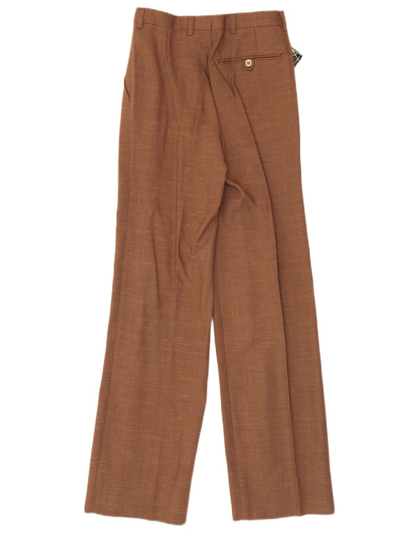 Robin's Womens High Waist Pegged Suit Trousers IT 42 Medium W24 L30 Brown