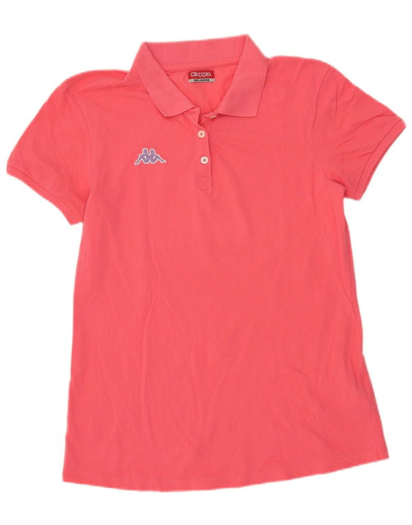 Kappa Womens Polo shirt UK 20 2XL Pink Cotton