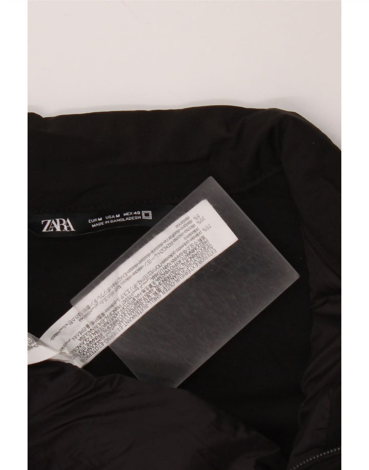 ZARA Mens Padded Jacket UK 38 Medium Black Polyester